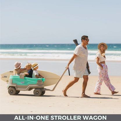 🚗 3-in-1 Family Utility Cart | Stroller + Cooler + Bench Seats All In One