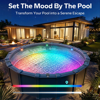 Poolside Solar light, Solar Light for Swimming Pool, above ground pool and In ground Pool Decorative Lighting